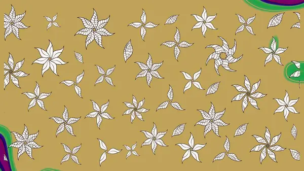 Çiçekler suluboya tarzında sarı renkte. Sarı renkte çiçekler olan çiçek deseni çiz..