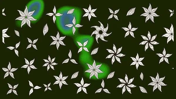 Küçük renkli çiçekler. Motley illüstrasyonu. Robot resim. Moda baskıları için zarif bir şablon. Çiçekli bahar çiçekleri. Küçük çiçekte şirin desenler.