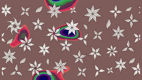 Güzel suluboya yaz çiçekleri deseni..