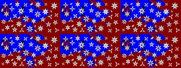 Çiçekli karalama şeklinde Raster çiçek deseni. Nazik, sevimli çiçek arkaplanı. Kırmızı renkte çiçekler.