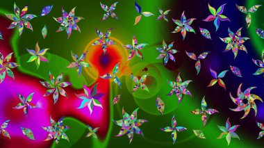 Raster illüstrasyonu. Yeşil renklerde. Çiçekli tebrik kartı. Çiçek arkaplan. Suluboya çiçek buketi. Doğum günü kartı ya da düğün davetiyesi.