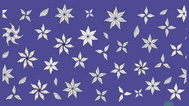 Raster illüstrasyonu. Mor renklerde. Çiçekli güzel suluboya desen.