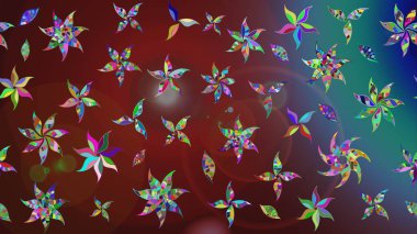 Güzel kumaş deseni. Bahar çiçekleriyle güzel bir çiçek deseni çizmişsin. Raster illüstrasyonu.