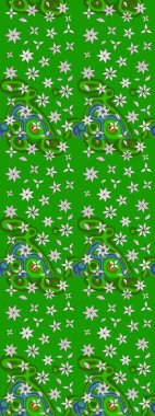 Modern stil dokusu. Çiçek desenli raster, yeşil çizgi grafik deseni soyut raster arkaplan.