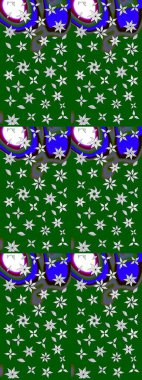 Raster güzel kumaş deseni çiziyor. Çiçek deseni. Renkli Bahar Teması eskiz kalıbı. Düz Çiçek Elementleri Tasarımı.