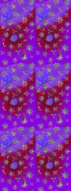 Çiçekli çiçek deseni, suluboya. Raster deseni. Küçük çiçekte güzel bir çiçek deseni..