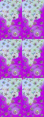 Parlak çiçekli nötr renkler üzerine soyut çizim deseni. Küçük çiçekte hoş bir çiçek deseni var. Çiçek elementli zarif raster dokusu..