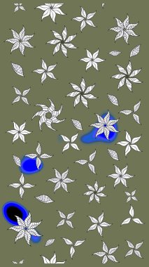 Çiçek deseni. Flower eskiz arka planı. Şatafatlı bahar bahçesi dokusu. Raster illüstrasyonu.