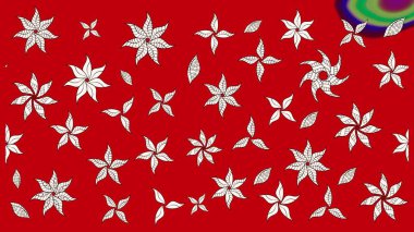 Taslak desenli, modaya uygun kumaş deseni. Şirin çiçek elementleri. Düz Çiçek Elementleri Tasarımı. Raster illüstrasyonu. Renkli Bahar Teması çizim şablonu.