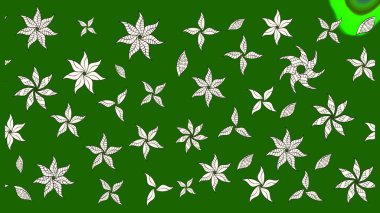 Yeşil el çizimi desen. Raster deseni. Karalama çiçekleri çizim kalıbı. Sanat, çiçek tarzına ilham verir ve arka plan bırakır.