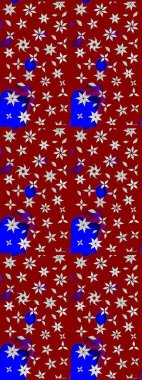 Raster illüstrasyonundaki çiçek desenli çizim. Renkli Bahar Teması eskiz kalıbı. Süslü kumaş deseni. Düz Çiçek Elementleri Tasarımı.