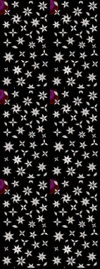 Raster çiçek izi. Çiçekli siyah eskiz deseni. Klasik taslak çizimi. Raster Yumuşak kumaş deseni.