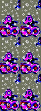 Sevgililer günü ve tebrik kartı konsepti için şık bir davetiye. Çiçek kompozisyonu, el boyası, hassas şablon. Üst manzara, yumuşak stil. Yeşil renkte manzaralı çiçek deseni.