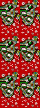 Eskiz Vintage Çiçek Deseni. Raster Kalça dokusu deseni.