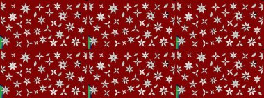 Küçük çiçekteki sevimli çiçek deseni. Kırmızı renkte çiçekler.