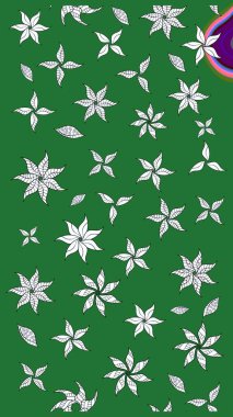 Halk tarzı. Modern çiçek arkaplanı. Moda baskıları için zarif bir şablon. Parlak renkli çiçekleri ve yeşil yaprakları olan harika bir çiçek deseni..