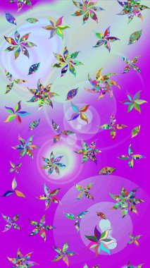 Mor renkli çiçekler. Küçük çiçekte sevimli çiçek deseni var..