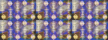 Noel ve yeni yıl moda baskıları için tatil tasarımı. Violet, tarafsız ve gri renkler. Raster illüstrasyonu. Kar tanelerinin soyut arkaplanlı Noel deseni.