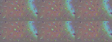 Raster illüstrasyonu. Gri renkli çiçekler. Küçük çiçekte sevimli çiçek deseni var..