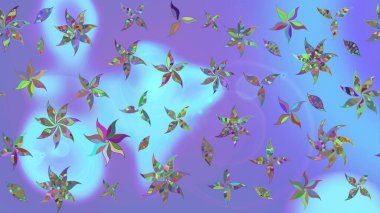 Küçük çiçekte güzel bir desen. Küçük renkli çiçekler. Motley illüstrasyonu. Çiçekli bahar çiçekleri. Moda baskıları için zarif bir şablon.