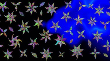 Raster Moda kumaş deseni. Şirin çiçekler. Çizgi çizimi deseni.