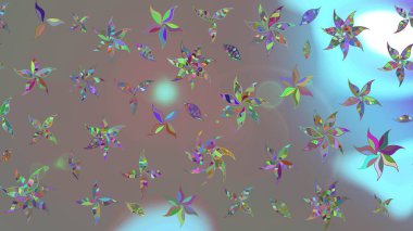 Halk tarzı. Parlak renkli çiçekleri ve gri renkli yaprakları olan harika bir çiçek deseni. Moda baskıları için zarif bir şablon. Modern çiçek arkaplanı.