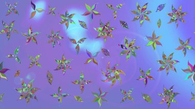 Raster düz çiçek çizim deseni. Mor renkli çiçekler. Tasarım hediye paketi, tebrik kartları, posterler ve afiş tasarımı.