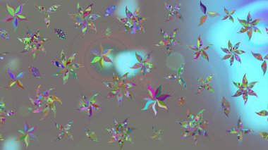 Güzel karalamalı çiçek desenli çizim. Güzel kumaş deseni. Raster illüstrasyonu. Küçük çiçekte sevimli çiçek deseni var..