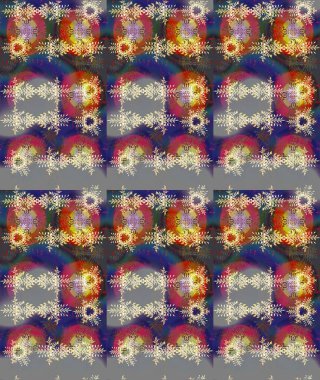 Raster Noel soyut renkli arka plan ve tatlı kar tanesi. Farklı kar taneleri toplayıcısı, gri, kahverengi ve menekşe rengi kış elementleri..