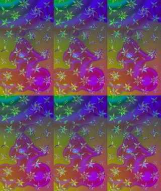 Mor renkli çiçekler. Elle boyanmış suluboya resim çizimi çiçekler ve bitkiler.