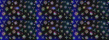 Gri kıvırcık çiçekler gri renkte şekillenir. Klasik çiçek tasarımı elementleri. Raster illüstrasyonu.