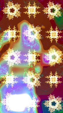 Kahverengi renkli çiçekler. Hediye ambalaj kağıdı, tebrik kartları, posterler ve pankart tasarımı. Raster düz çiçek çizim deseni.