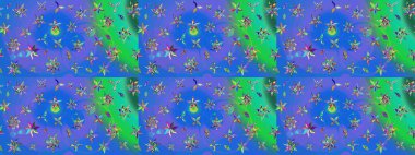 Çiçekli eskiz çizimi. Mavi renkli çiçekler. Düz Çiçek Elementleri Tasarımı. Renkli Yaz Teması çizim şablonu.