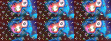 Sevgililer günü ve tebrik kartı konsepti için şık bir davetiye. Üst manzara, yumuşak stil. Mavi renkte manzaralı çiçek deseni. Çiçek kompozisyonu, el boyası, hassas şablon..