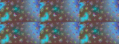 Modern, mavi raster arka plan duvar kağıdı çizimi, klasik çizgili desenli desenli çiçekler, çiçekli süsler. Çiçekli el çizimi çizimi deseni.