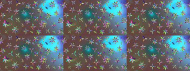 Bahar mevsimi. Nazik romantik baskı. Kahverengi renkli çiçekler. Raster güzel bir çiçek deseni çizmiş. Tatil havası..