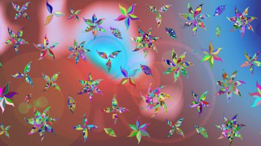 Bahar mevsimi. Tatil havası. Nazik romantik baskı. Kahverengi renkli çiçekler. Raster güzel bir çiçek deseni çiziyor..