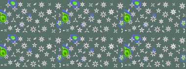 Soyut çiçek çizim kalıbı arka planı. Raster deseni. Raster illüstrasyonu. Tarafsız renklerde. Küçük çiçekte sevimli çiçek deseni var..