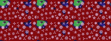 Gömlek, arka plan modelini çiz. Kırmızı renkte çiçekler. Tropik çiçekler.