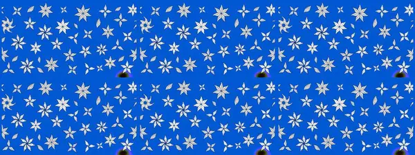 Yumuşak, mavi renkte bahar çiçekleri. Raster illüstrasyonu. Yaprak ve çiçeklerin suluboya resmi, mavi renkte çizim deseni.