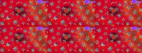 Elle boyanmış suluboya resim çizimleri, çiçekler ve bitkiler. Kırmızı renkte çiçekler.