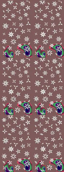 Kahverengi renkli çiçekler. Düz Çiçek Elementleri Tasarımı. Çiçek desenli eskiz, yaz çiçekleri. Renkli Bahar Teması çizim şablonu.