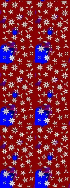 Raster illüstrasyonundaki çiçek desenli çizim. Renkli Bahar Teması eskiz kalıbı. Süslü kumaş deseni. Düz Çiçek Elementleri Tasarımı.