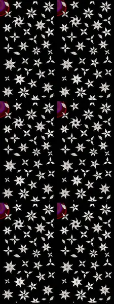 Raster çiçek izi. Çiçekli siyah eskiz deseni. Klasik taslak çizimi. Raster Yumuşak kumaş deseni.