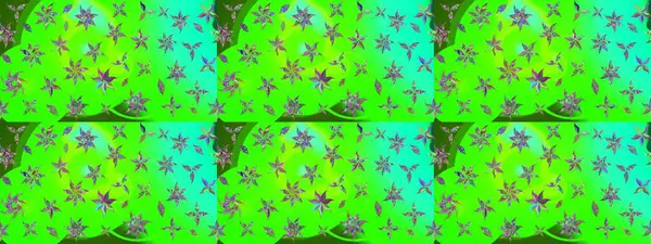 Renkli Bahar Teması eskiz kalıbı. Düz Çiçek Elementleri Tasarımı. Yeşil renkli çiçekler. Çiçekle çizim deseni.