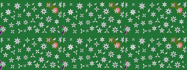 Raster çiçekleri klasik tarzda çizilmiş. Çiçekli yumuşak bir eskiz şekli. Yumuşak, yeşil renkli bahar çiçekleri. Raster illüstrasyonu.