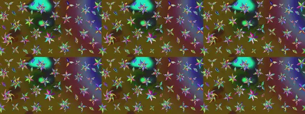 Suluboya, elle çizilmiş. Eskiz arkaplan modeli. Çiçekler yeşile. Raster stoku.