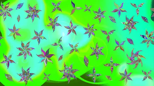 Düz Çiçek Elementleri Tasarımı. Taslak desenli, modaya uygun kumaş deseni. Raster illüstrasyonu. Şirin çiçek elementleri. Renkli Bahar Teması çizim şablonu.