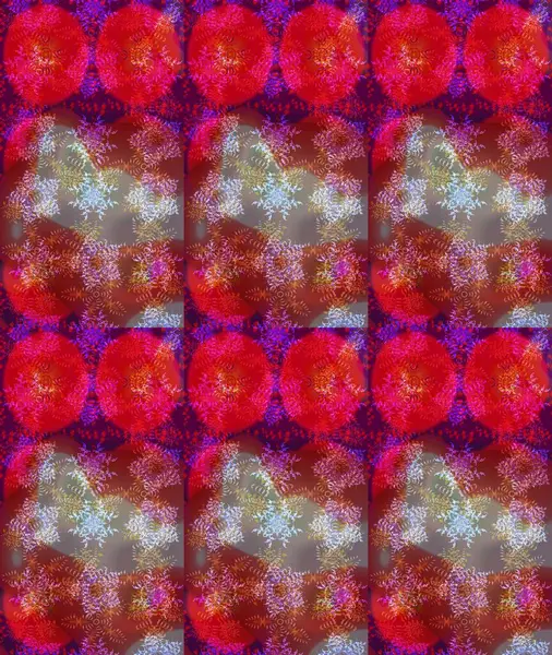 Raster illüstrasyonu. Kar taneleri deseni. Renkli arka planda izole edilmiş kar tanelerinin düz tasarımı. Kar taneleri arka planda. Kar tanesi süslemeli desen.