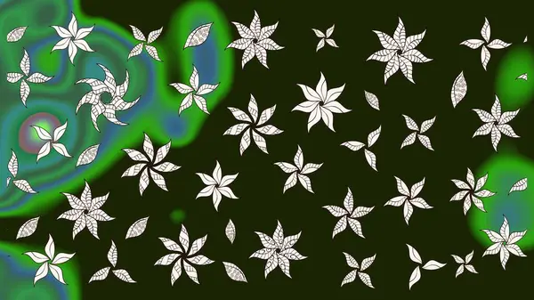 Raster. Tomurcukları çiçek olan sevimli bir çiçek deseni. Raster illüstrasyonu. Eskiz geçmişi. Kumaş, tekstil, duvar kağıdı baskısı için. Antika retro tarzı.